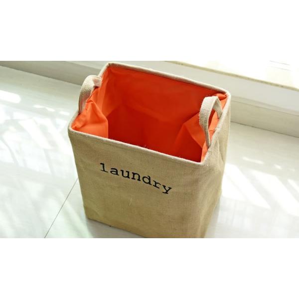 Waterproof Jute Foldable Laundry Basket Dirty Clothes Basket For Packing