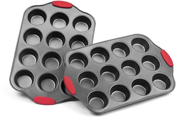 Professional manufacturer Nonstick Muffin Pan with Silicone Handles Cupcake