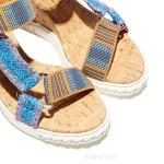 Thick Sole Towering Jute Womens Wedge Heeled Shoes With Colorful Braided Straps