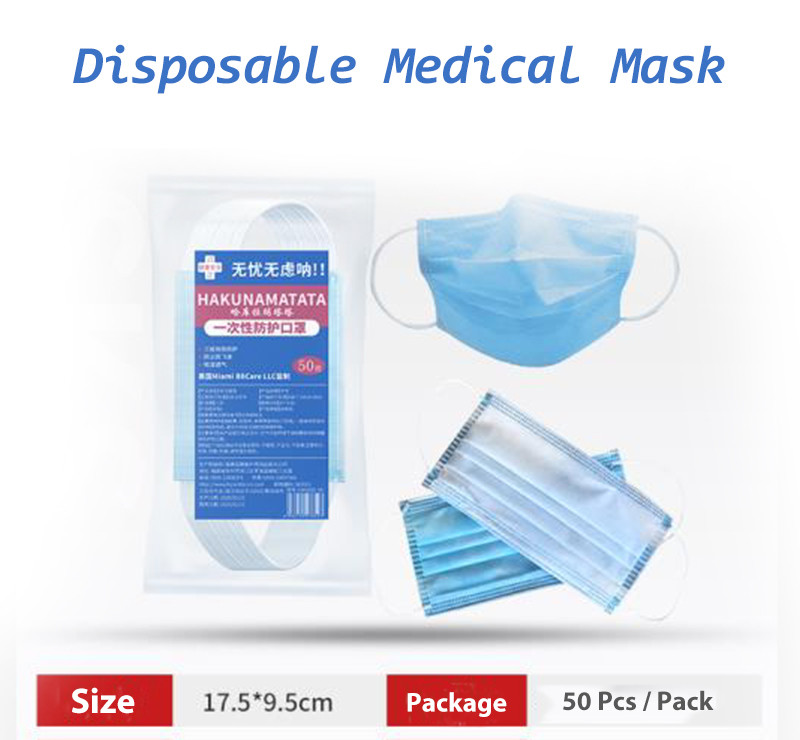Anti Dust Non Woven Fabric Face Mask 3 Ply High Safety Health Protective