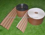 25m/roll Synthetic Teak Wood Decking for Boat Marine Vinyl Flooring Rubber Non