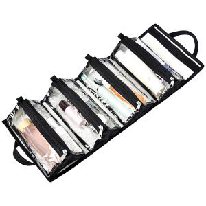 China Travel Extra Large Hanging Custom Toiletry Bag Separated PVC Make Up Pouch 9X5&quot; wholesale