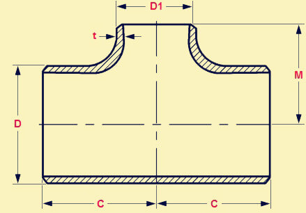 20200325181042 35570 - ASME B16.9 ASTM A403 WP904L Reducing Tee 4" - 2" SCH40S