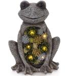 Multicolor 4Watt Polyresin Frog Decorative Solar Garden Lights