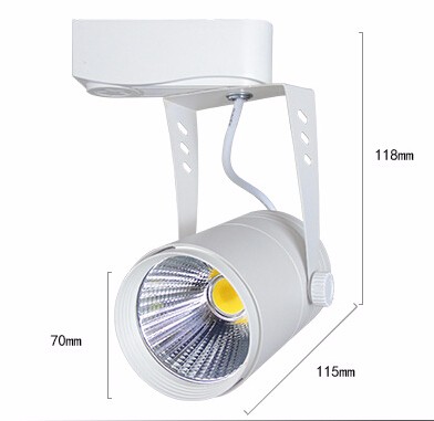 COB Chip Angle Adjustable Track Lighting 15w Led Focus Lamp For Supermarket