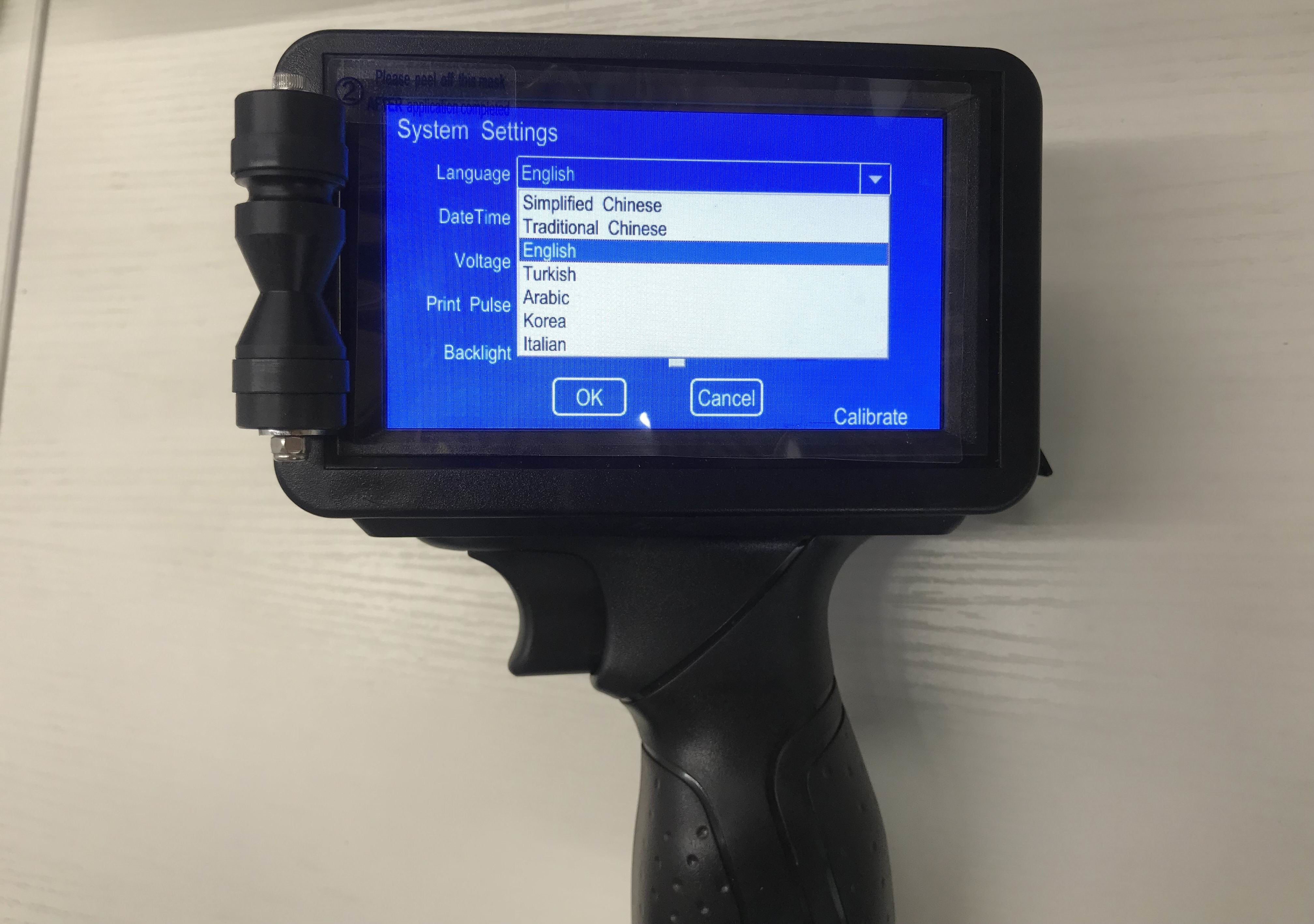 Mobile Hand Held Label Printer Ink Jet Barcode Printing Machine