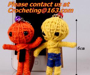 China Crochet Doll toys knitting wool stuffed doll toy for phone Accessories Children toy wholesale