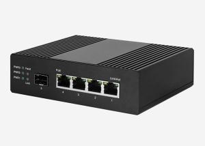 China Din Rail 100mbps POE Switch With 1 SFP Fiber And 4x100M PoE Ports wholesale
