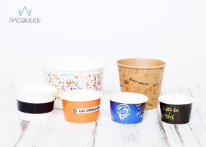 China Custom Printed Disposable Ice Cream Cups High Durable Water Proof wholesale