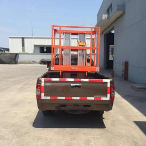 China Aerial Truck Mounted Lift Platform Scissor Lift Automobile Driving Dc Battery on sale
