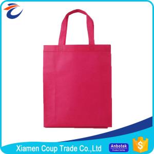China Non Woven Fabric Shopping Bags Beautiful Red Color With Simple Design wholesale