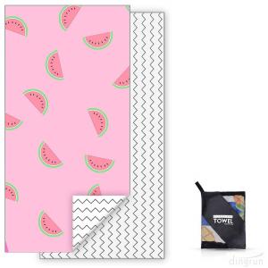 China Quick Dry Two Side Printed Microfiber Beach Towel Absorbent Travel Blanket wholesale