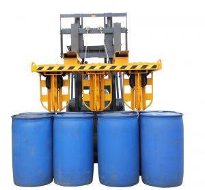 China Hydraulic Clamp Stacker for Crane And Forklift 6 Drums Once , Drum Forklift Attachment on sale