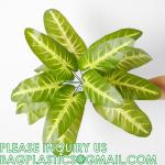 Palm Leaves Artificial Tropical Monstera-84Pcs 6 Kinds Large Small Green Fake