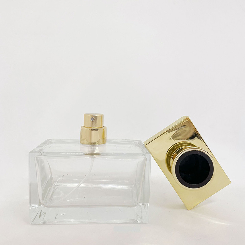 Creative 100ml Perfume Bottle with Zamak cap Spray Bottle Glass Bottle Bayonet Cosmetic Packaging