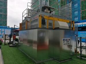 China Q345B Steel Lifting 46 M / Min Construction Site Elevator wholesale