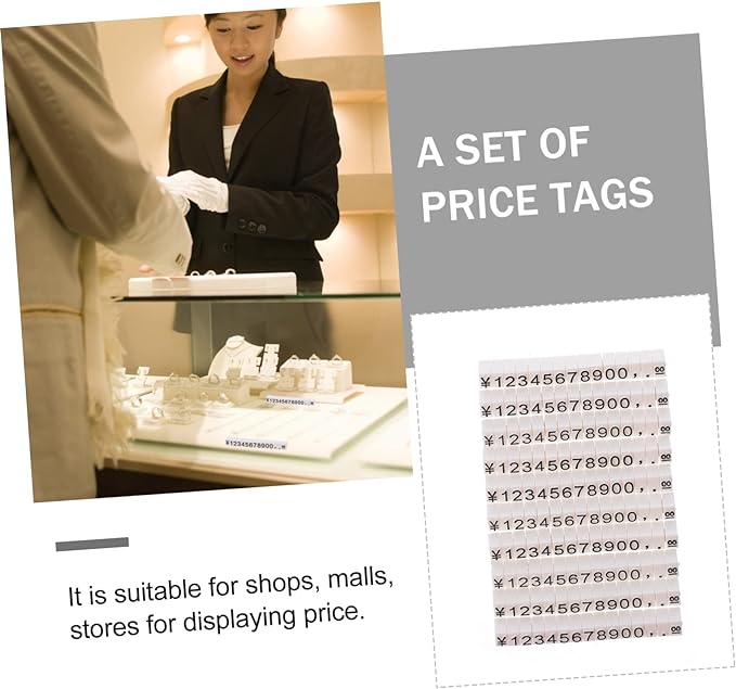 Metal Tag Assembly Blocks for Dollar Numeral Cubes Rings Stick Combined Number Digit Sign Jewelry Display Racks