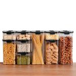 Space Saver Stackable Clear PET Airtight Bulk Food Storage Containers Plastic