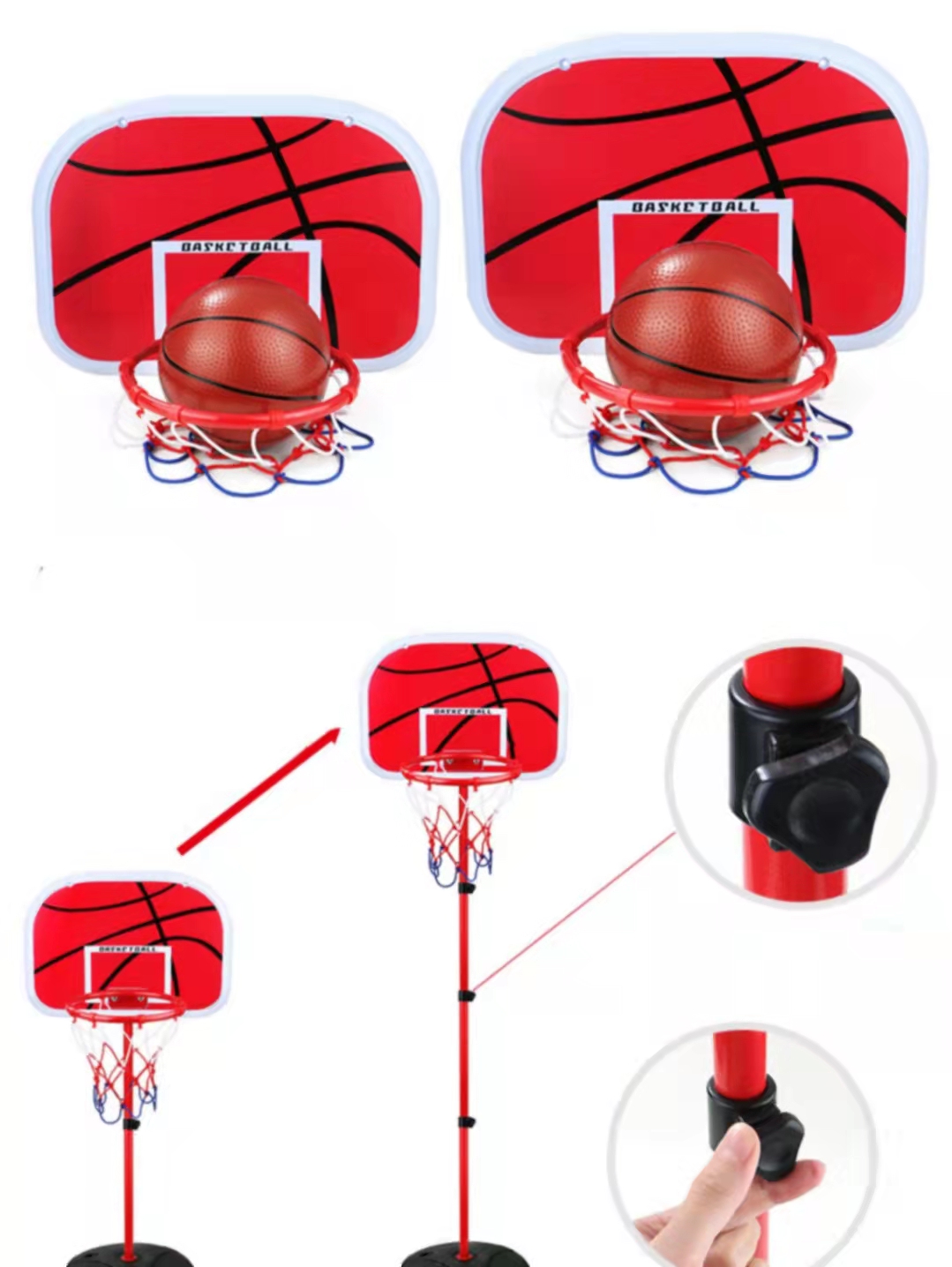 Adjustable Height Basketball Hoop And Stand Inflatable Foldable Basketball Hoop