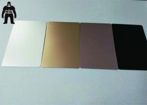 China Plain Silver Anodized Engraved Aluminium Business Cards 85x54mm wholesale