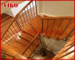 Wrought Iron Staircase VK78S Wrought Iron Handrail Tread Beech ,Railing tempered
