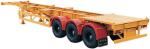 3 Axles 50 Tons ABS Braking System Low Flat Bed Semi Trailer For Machine
