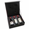 Buy cheap bespoke three bottle red wine box black soft touch liquor box with ribbon from wholesalers