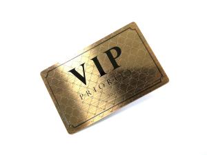 China Luxury Ancient Copper Brushed Finish VIP Priority Access Metal Card wholesale