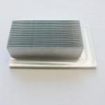 Al6063 Anodizing Natural Folded Skived Fin Heat Sink With 16 Feet
