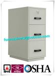 Steel 3 Drawer Fireproof Safety Cabinet , Fire Resistant File Cabinet For Paper
