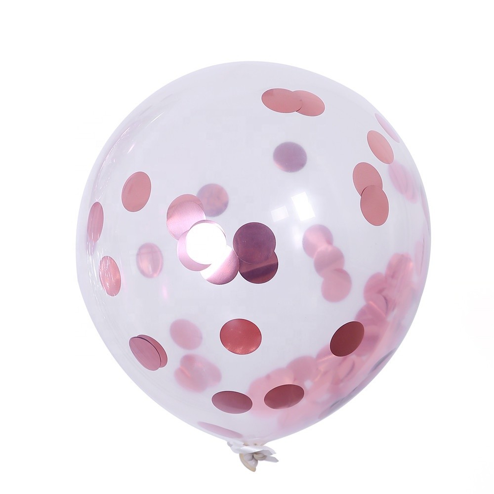 12inch Rose Gold Festival Party Decorations Party Balloon With Confetti