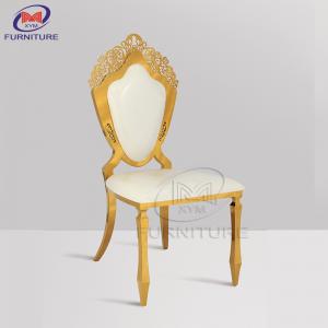 China High End Hotel Furniture Stainless Steel Wedding Chair for Banquet High Back wholesale