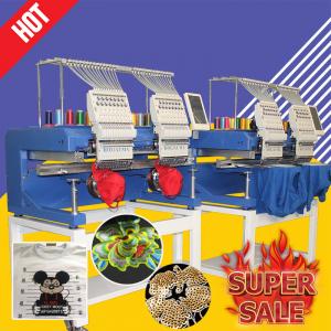 China Multi functions home embroidery machine cheaper than swf HO1502H 400*500mm cap t-shirt flat 3d embroidery machine 2 head wholesale