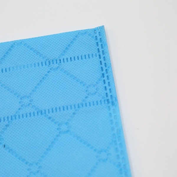 80g blue embossing reusable die Cut Ultrasonic Nonwoven promotion bag