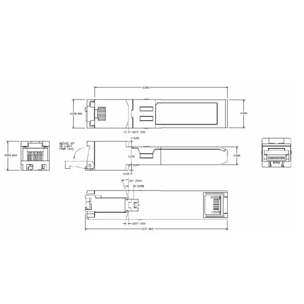 GLC-T 100BASE-T SFP RJ45 100M Electrical Port Copper Transceiver