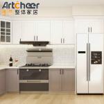 E0 Grade Material Custom Wood Cabinets for Complete Modern Fitted Kitchen Design