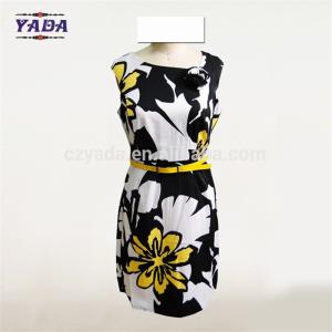 China Casual high quality print simple elegant ladies western sexy night dress for spring and fall wholesale