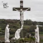 Jesus Statue Monument Marble Cross Sculpture Crucifixion Cemetery Church