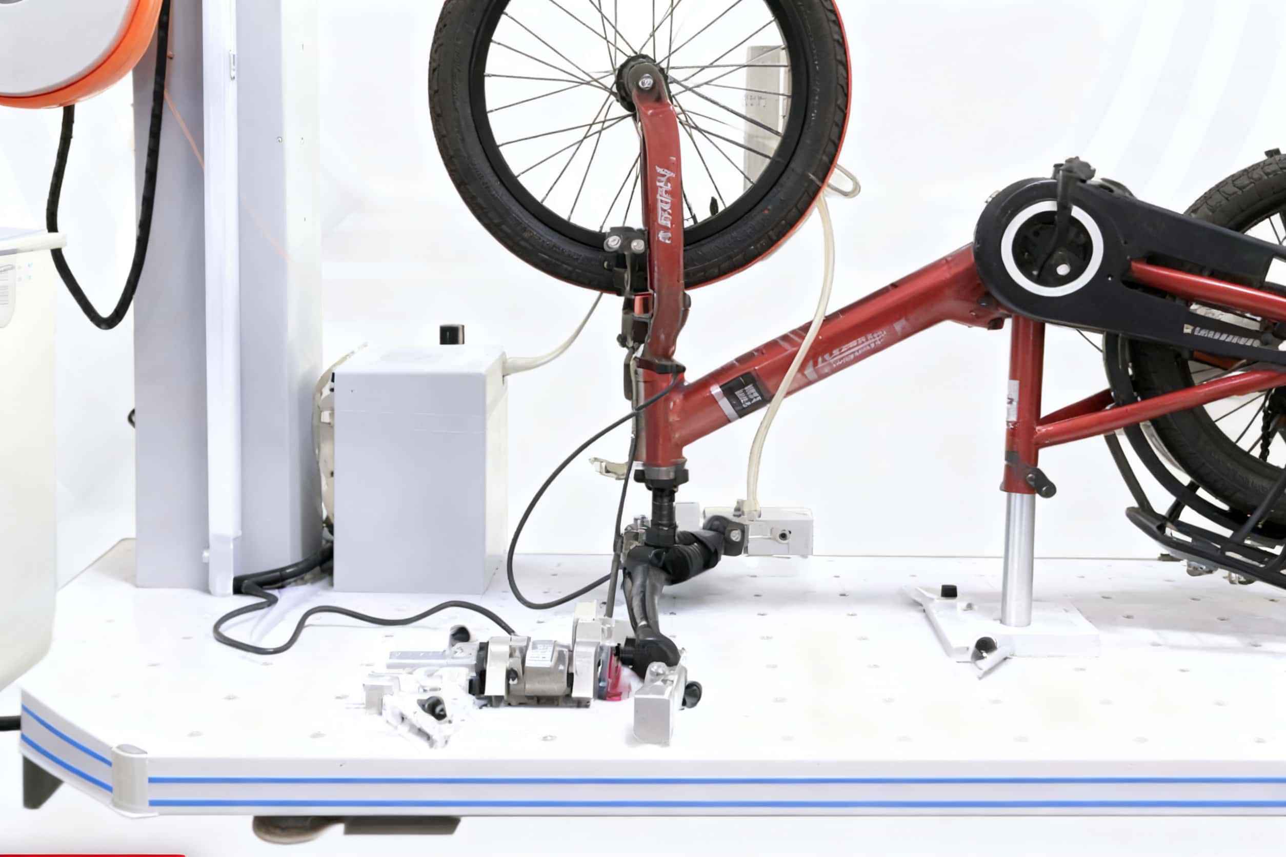 Bicycle Brake Lever Fatigue Testing Machine - Dual Cylinder Brake Performance Tester for Kids and Adult Bicycles