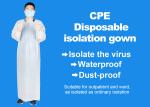 Anti-Pollution Long Sleeve Aprons CPE Medical Disposable Gowns