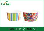 Recyclable Cute Pattern Waterproof Ice Cream Paper Cups , Small Disposable Paper