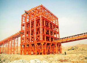 China Welded Industrial Steel Buildings Supporting For Belt Conveyor Mining Machine on sale