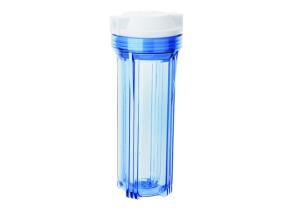 China Clear Plastic Cartridge Filter Vessels For Residential RO Water Purifier Single O Ring 2.5&quot; / 10&quot; wholesale