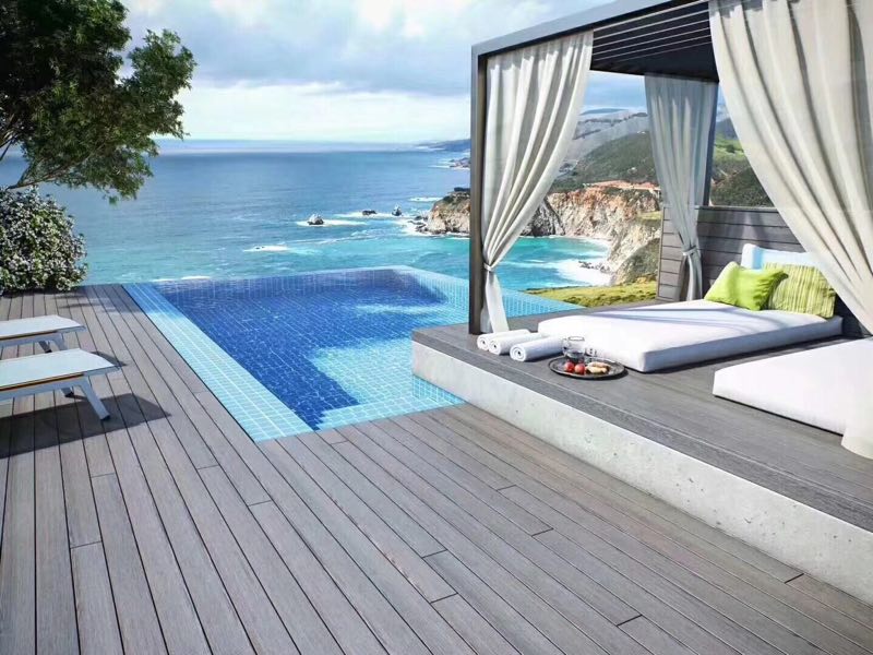 3.6M Color Stability WPC Solid Decking 140 X 21mm Wood Plastic Composite Lumber 3.6m