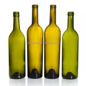 China 500ml 750ml Recyclable Glass Wine Bottles With Cork In Super Flint Glass wholesale