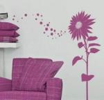 Contemporary Artificial Carving Classic Wall Flower Stickers G119