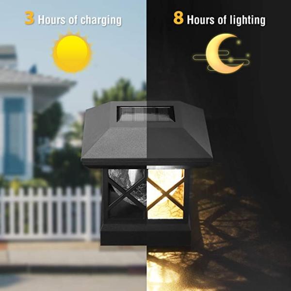 Courtyard Solar Powered Pillar Light Decorative Path Light 3w