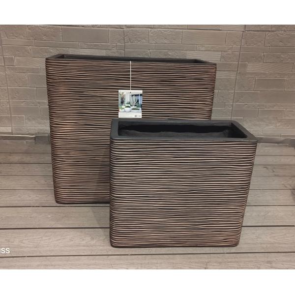 Tall Narrow Rectangular Fiber Clay Flower Pot Stylish Modern Durable Planter for Indoor/Outdoor Greenery Big for Floor Hanging
