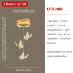 Pendant Chandelier For Ladder Revolving Staircase Butterfly Lighting（WH-NC-83)