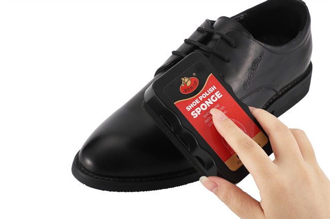 36g Shoe Shine Sponge Leather Hanging Holes Supermarket Shelves Shining Shoes Care